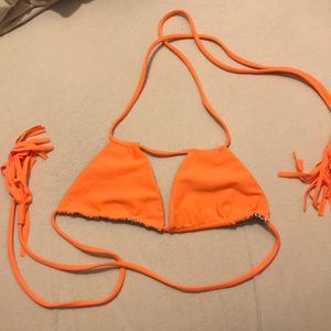 Acacia Swim Orange Cannons Top size small